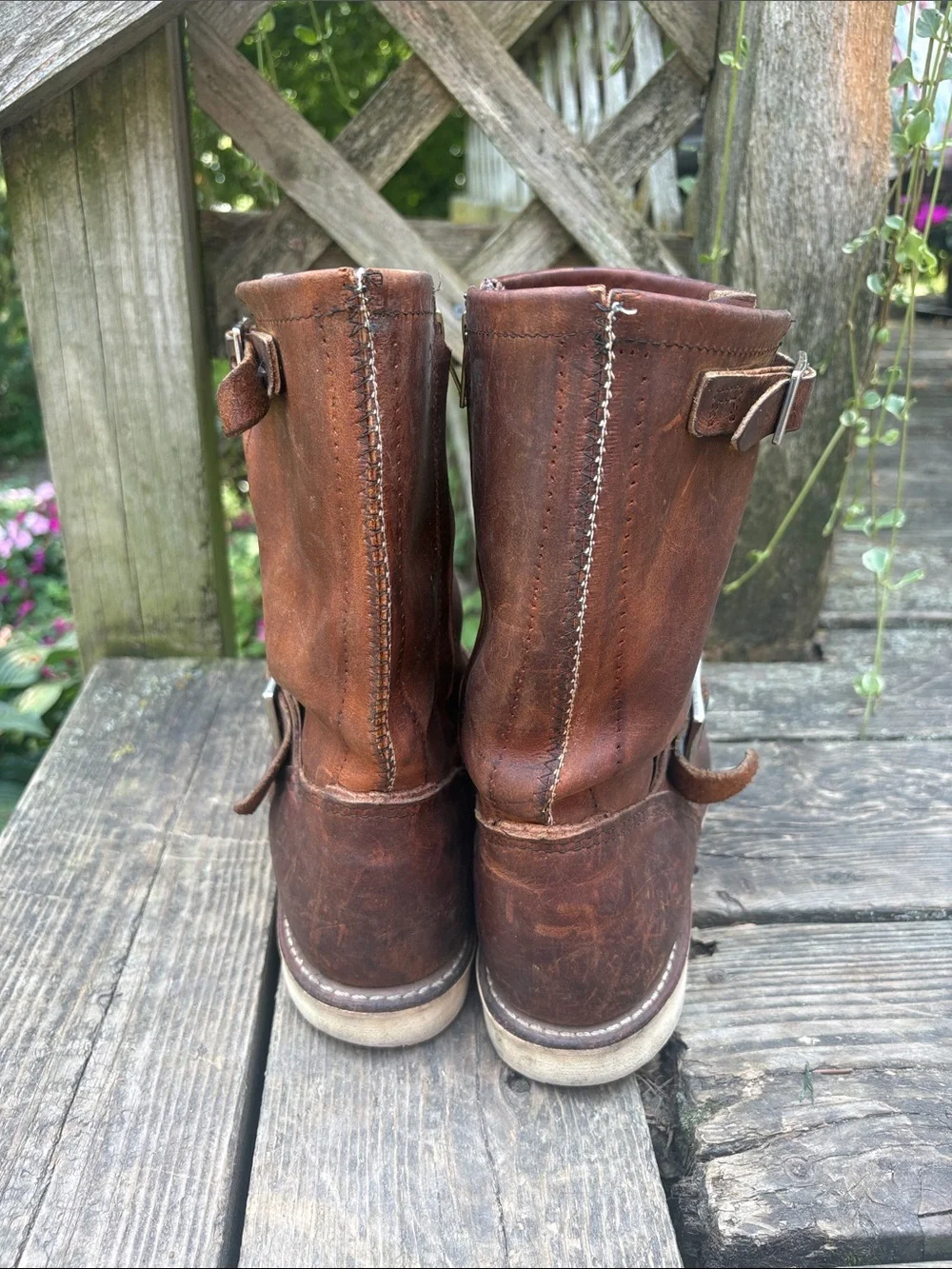 Red Wing size 6 Brown Leather Zip Engineer Boots